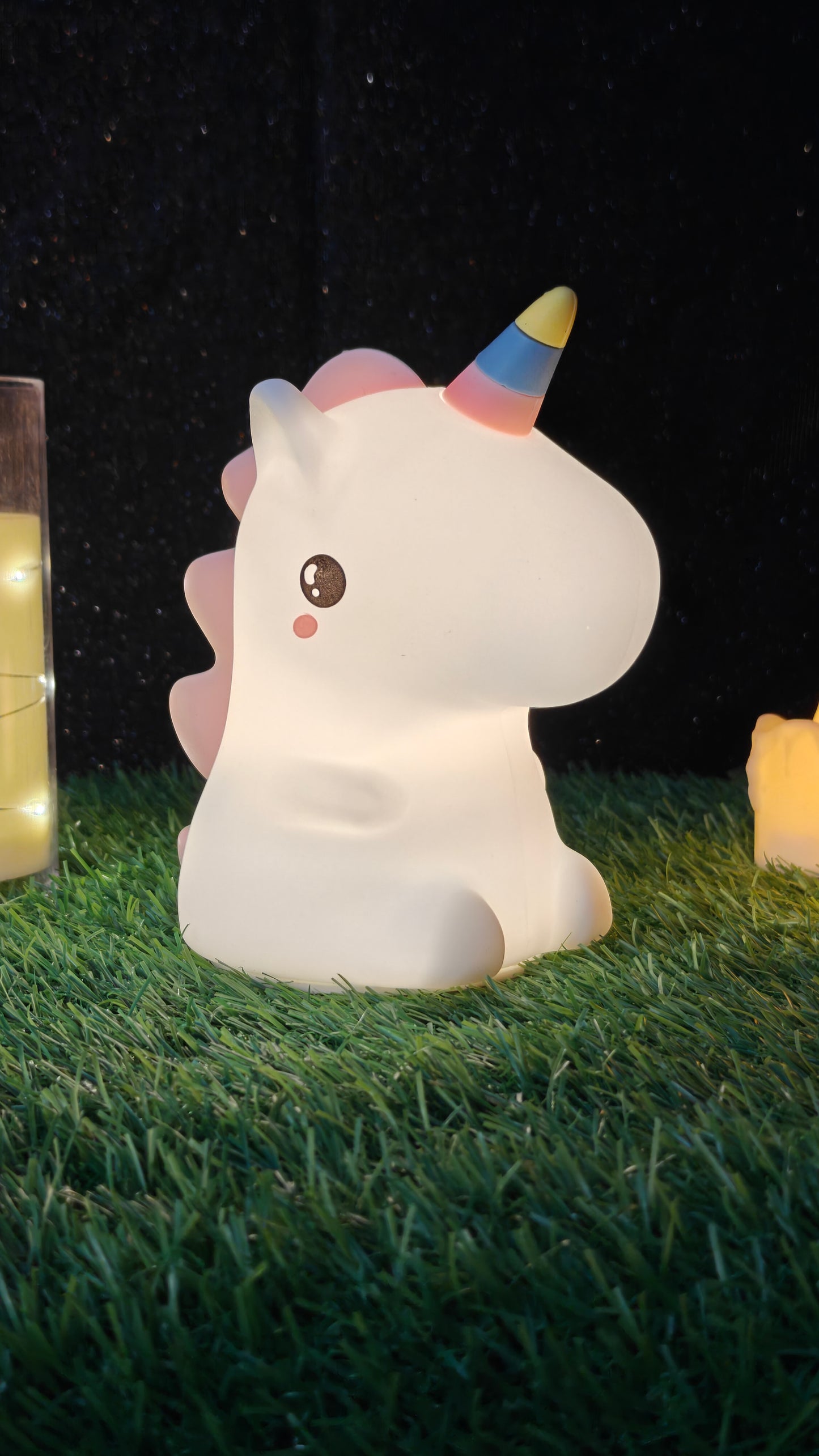 CUTE UNICORN SOFT SILICONE NIGHT LAMP USB RECHARGEABLE TOUCH CONTROL