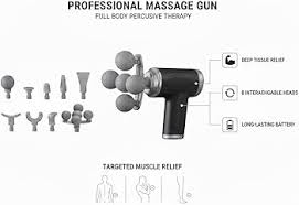 Blueidea BLD-780 Fascia Massage Gun | 9 Massage Heads | 6 Speed Levels | Deep Tissue Muscle Massager | Rechargeable Portable Massage Gun