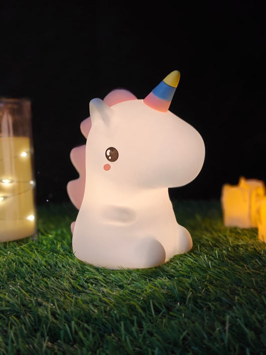 CUTE UNICORN SOFT SILICONE NIGHT LAMP USB RECHARGEABLE TOUCH CONTROL