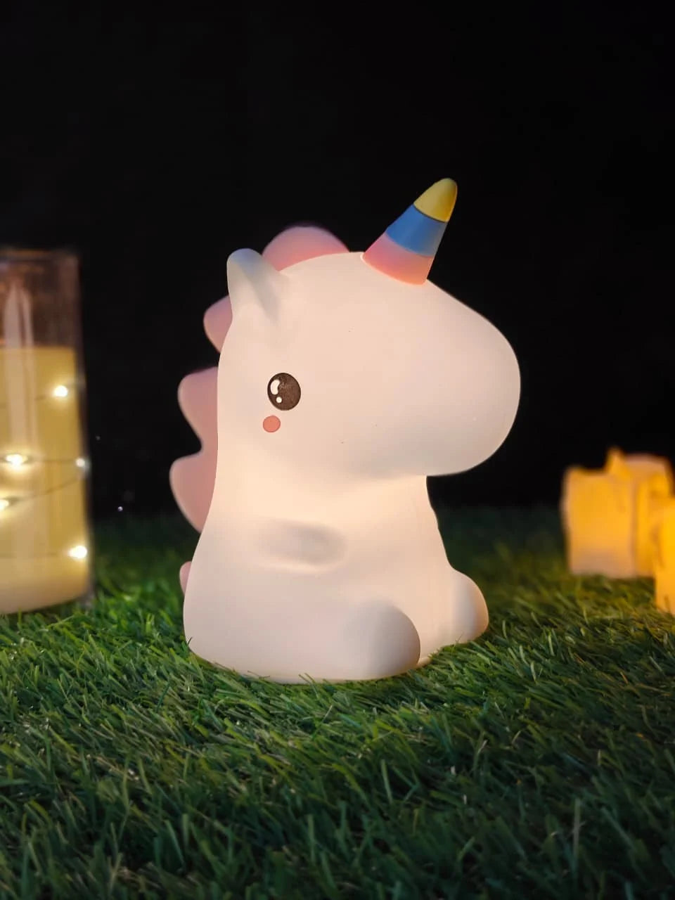 CUTE UNICORN SOFT SILICONE NIGHT LAMP USB RECHARGEABLE TOUCH CONTROL