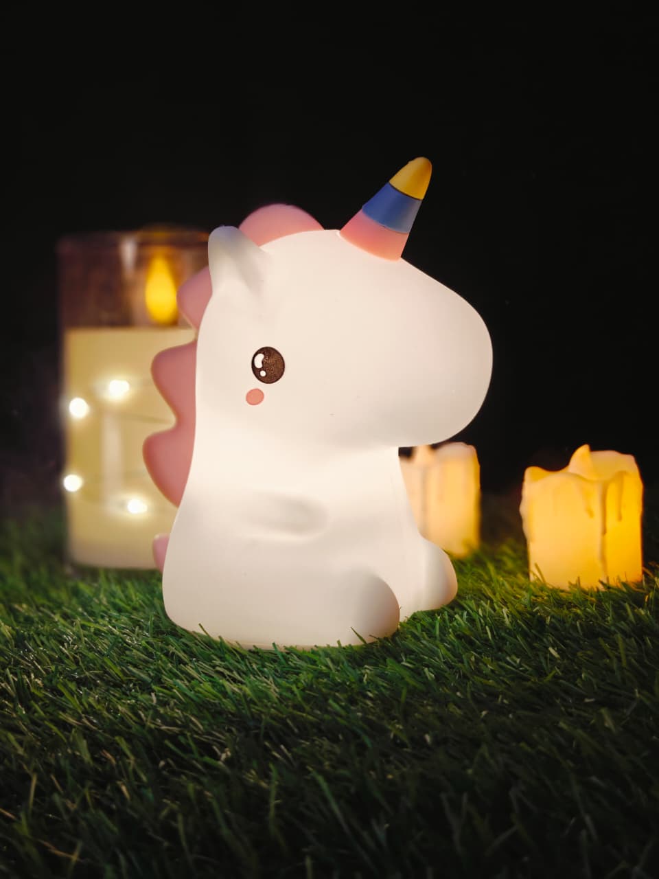 CUTE UNICORN SOFT SILICONE NIGHT LAMP USB RECHARGEABLE TOUCH CONTROL