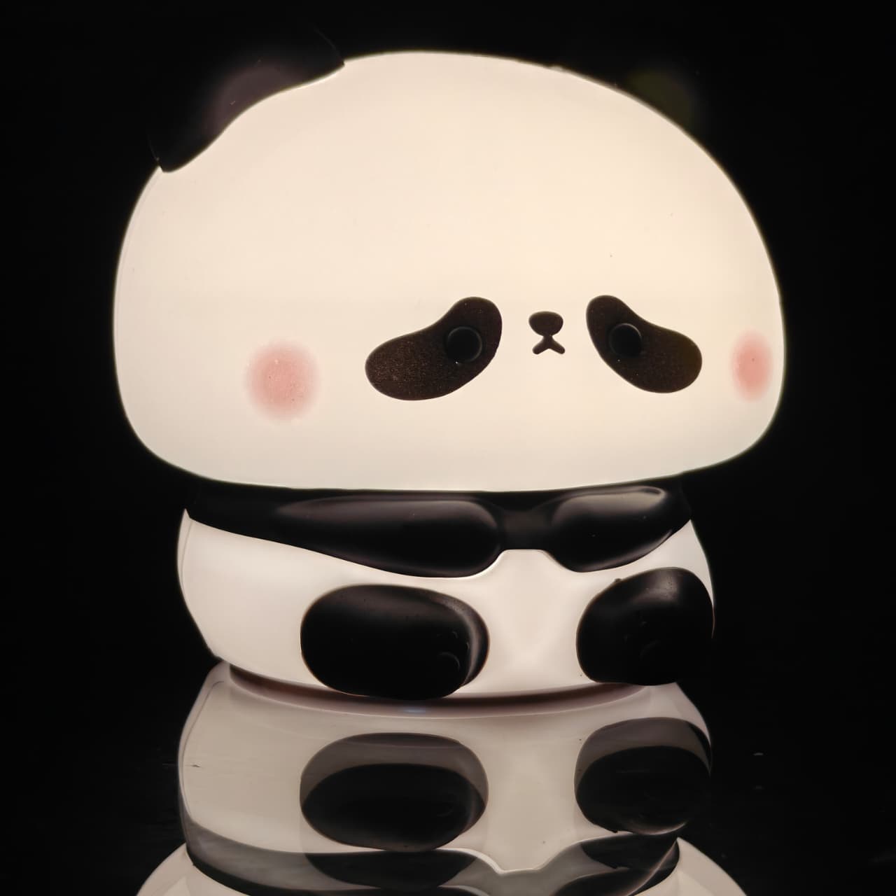 Cute Panda Night Light with 30 Minutes Timer Rechargeable Silicone Bedside Touch Lamp for Girls Boys Bedroom