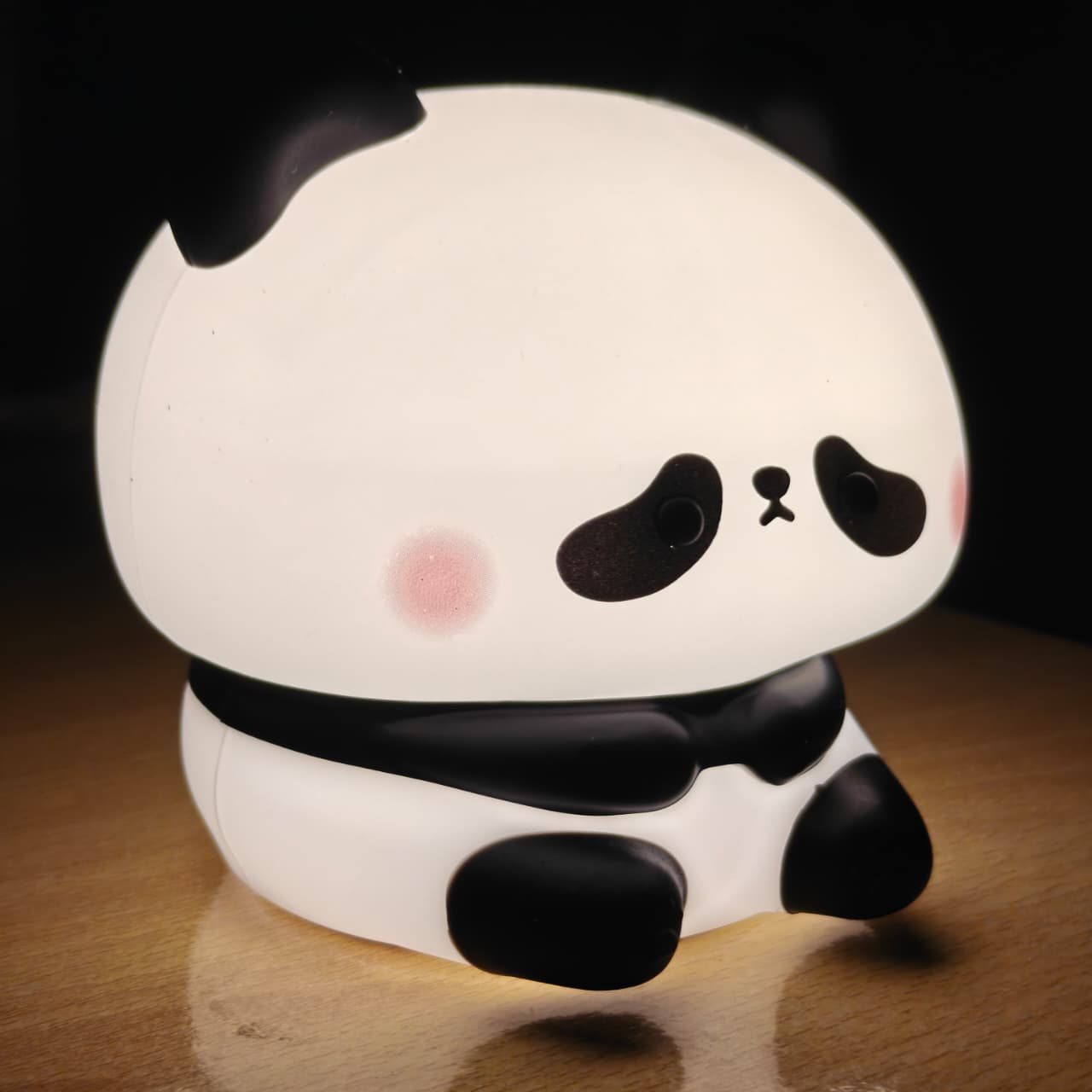 Cute Panda Night Light with 30 Minutes Timer Rechargeable Silicone Bedside Touch Lamp for Girls Boys Bedroom