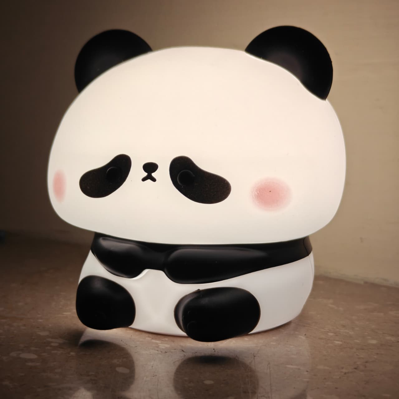 Cute Panda Night Light with 30 Minutes Timer Rechargeable Silicone Bedside Touch Lamp for Girls Boys Bedroom
