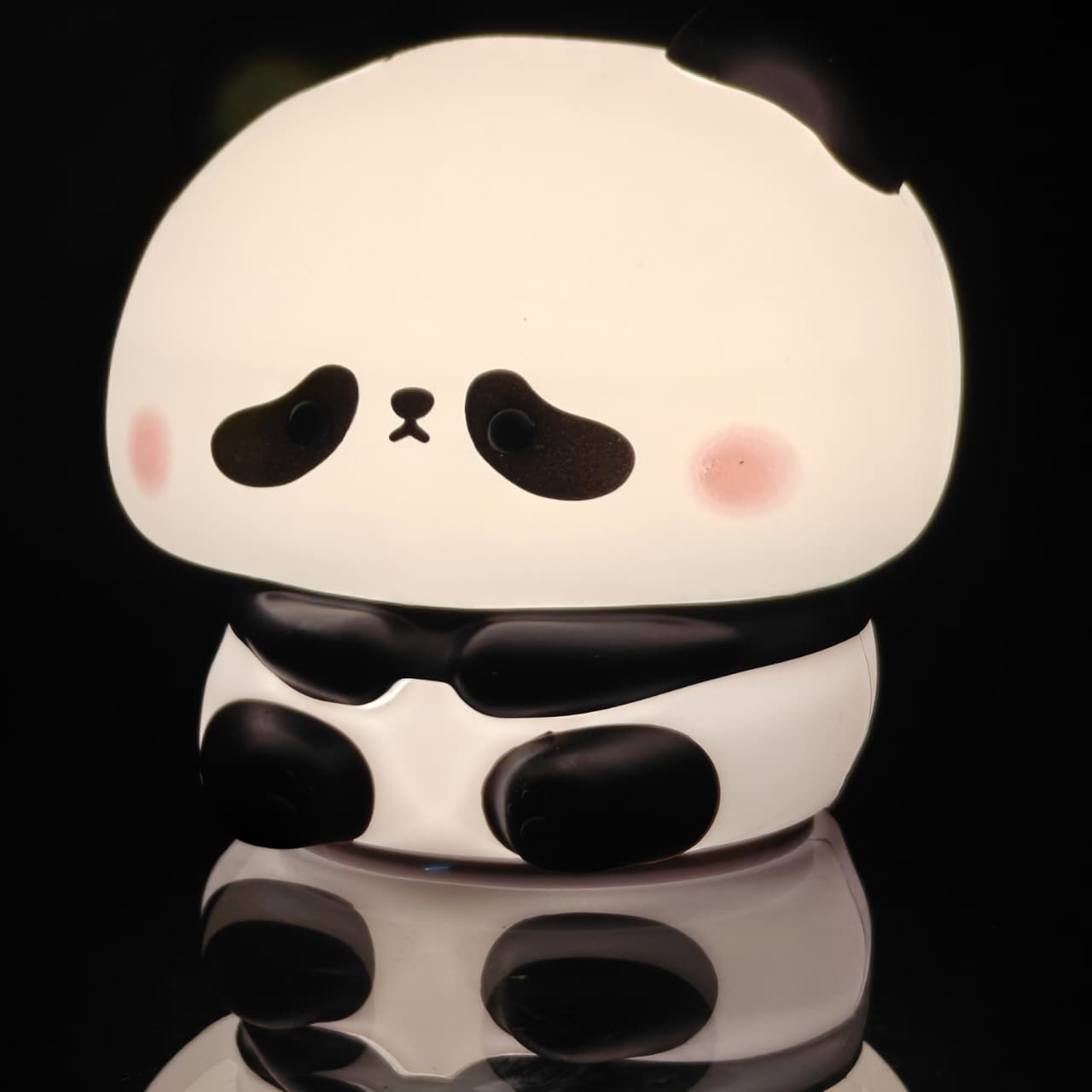 Cute Panda Night Light with 30 Minutes Timer Rechargeable Silicone Bedside Touch Lamp for Girls Boys Bedroom