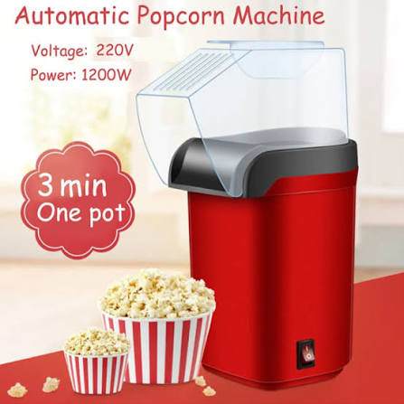 Hot Air Popper Electric Pop Corn Maker Healthy Quick Snack Popcorn Machine