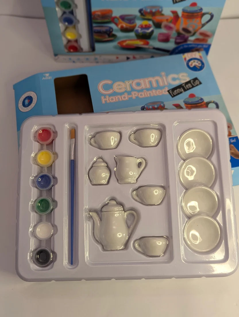 DIY Painting Ceramic Cup Pretend Play Set Creative Ceramic Cup Kit Handmade Colour Drawing Toys Diy Educational Cup