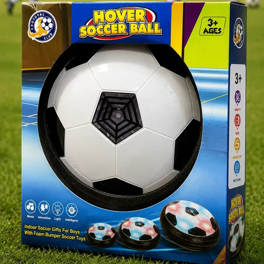 Hover Soccer Ball Toy - Rechargeable LED Light Indoor Soccer Disk with Foam Bumper